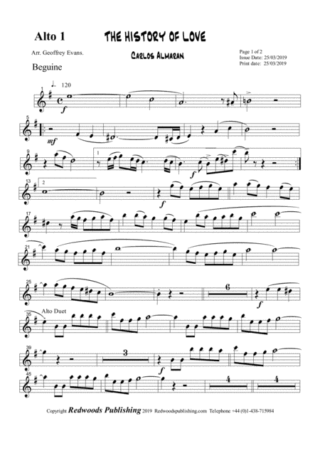 History of Love. Trumpet feature (arr. Geoffrey Evans)