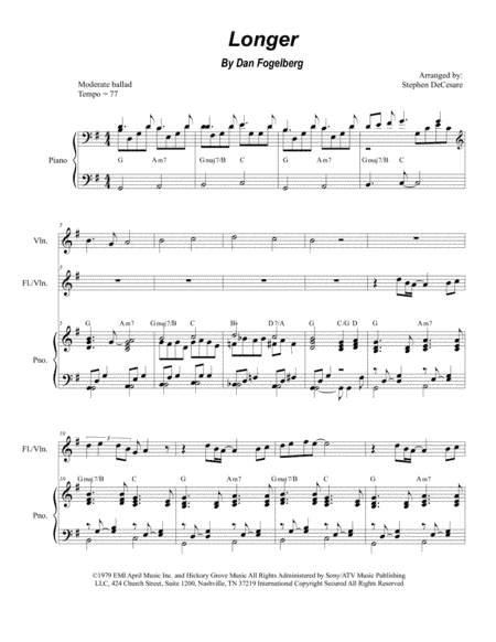 Longer (arr. Stephen DeCesare)