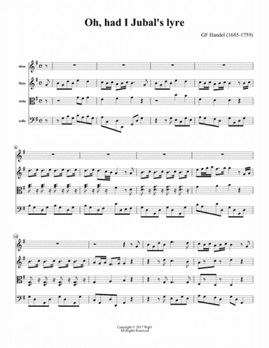 Oh, had I Jubal's lyre (arr. William G Ouimette)