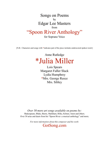 Julia Miller from "Spoon River"