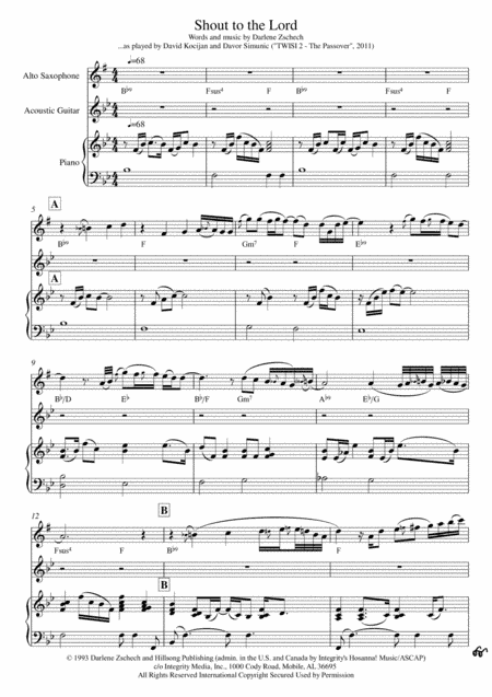 Shout To The Lord (arr. David Kocijan)