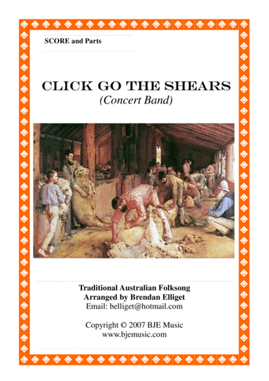 Click Go The Shears Concert Band Score and Parts PDF (arr. Brendan Elliget MAGA 537)