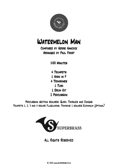 Watermelon Man (arr. Paul Frost)