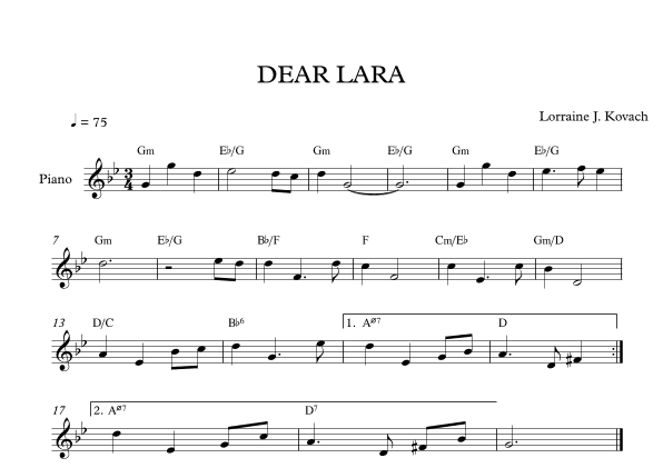 Dear Lara (arr. Mateo Aguilar)