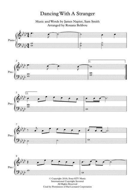 Dancing With A Stranger (arr. Roxana Belibou)