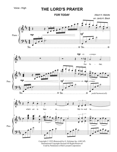 The Lord's Prayer (arr. Jantz A. Black)