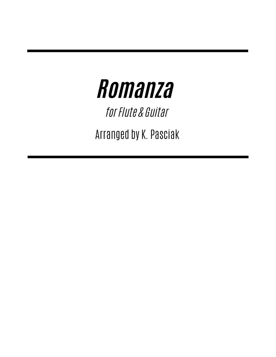 Romanza (for Flute and Guitar) (arr. Kenneth Pasciak)