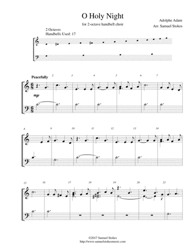 O Holy Night - for 2-octave handbell choir (arr. Samuel Stokes)