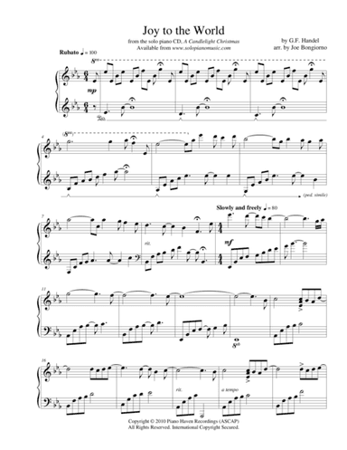 Joy to the World - Traditional Christmas - by Joe Bongiorno (arr. Joe Bongiorno)