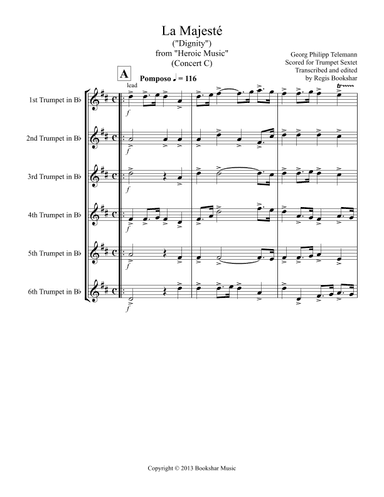 La Majeste (from "Heroic Music") (C) (Trumpet Sextet) (arr. Regis Bookshar)