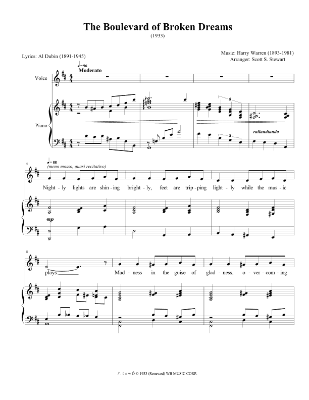 The Boulevard Of Broken Dreams (arr. Scott S. Stewart)