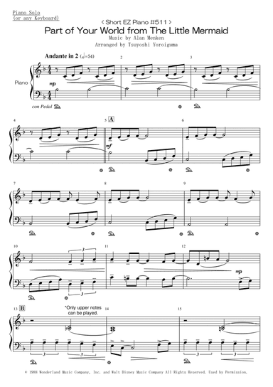 Part Of Your World (arr. Tsuyoshi Yoroiguma)