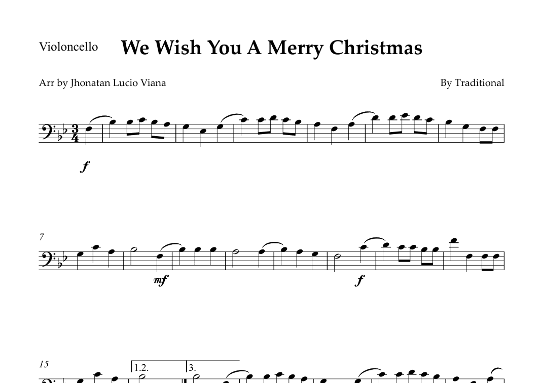 We Wish You A Merry Christmas (arr. Jhonatan Lucio Viana)