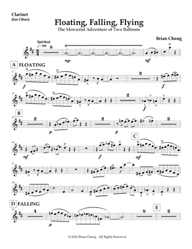 Floating, Falling, Flying (parts for other instrumental combinations)