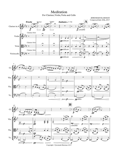 Meditation - Score Only