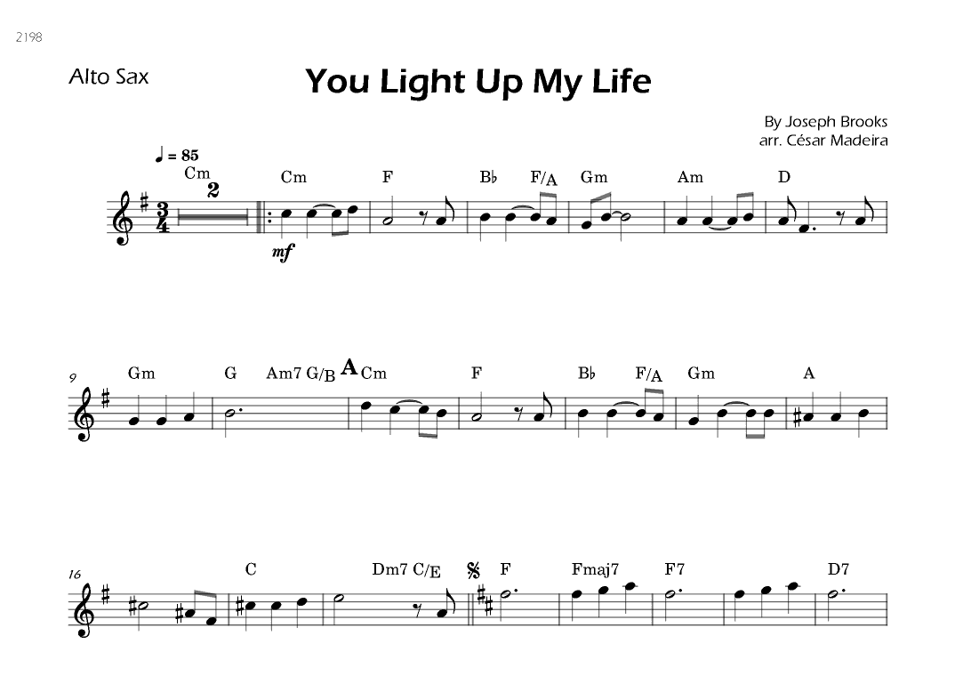 You Light Up My Life (arr. César Madeira)