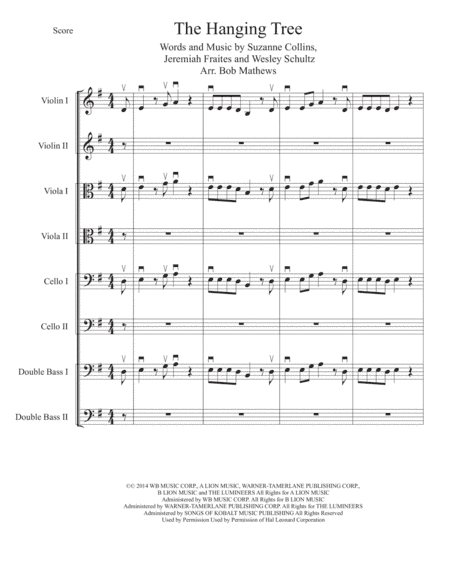 The Hanging Tree (arr. Bob Mathews)