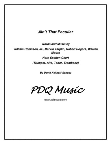 Ain't That Peculiar (arr. David Kolinski-Schultz)
