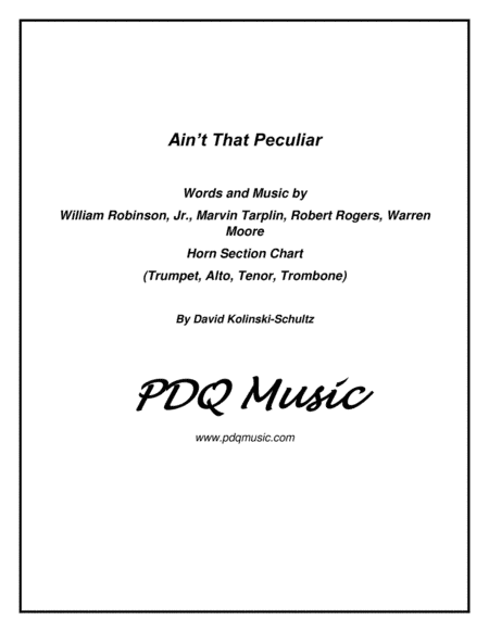 Ain't That Peculiar (arr. David Kolinski-Schultz)