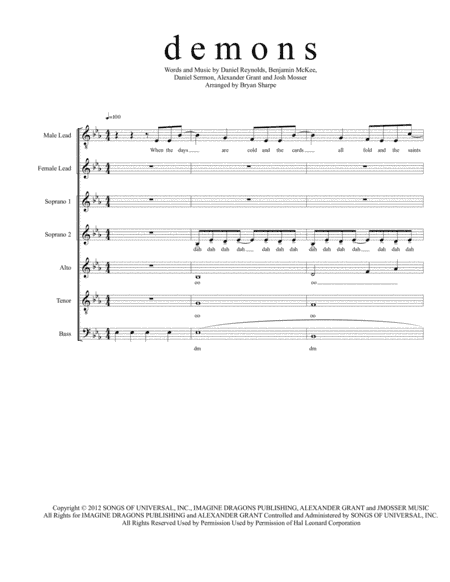 Demons (arr. Bryan Sharpe)