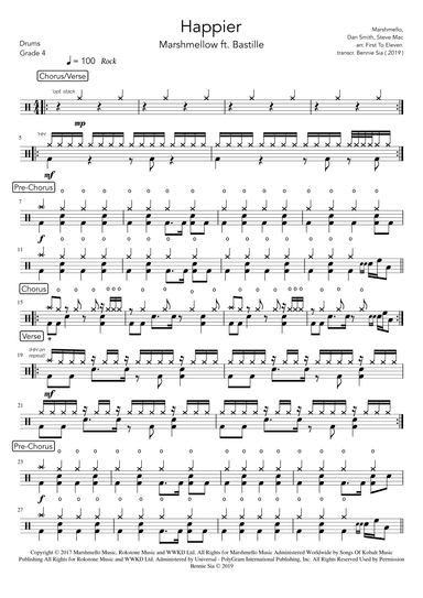 Happier (arr. Bennie Sia)