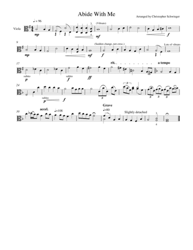 Abide with Me viola solo (arr. Christopher Schwinger)
