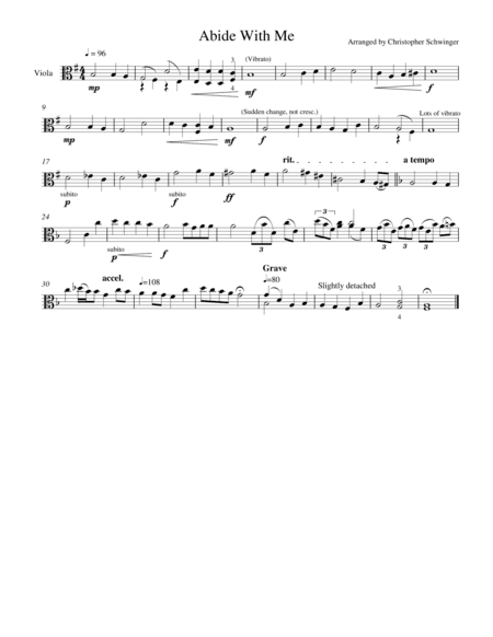 Abide with Me viola solo (arr. Christopher Schwinger)