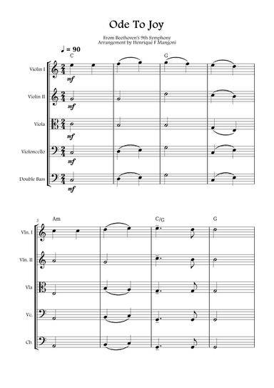 Ode To Joy (arr. Henrique F Mangoni)