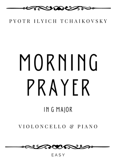 Tchaikovsky - Morning Prayer in G Major - Easy (arr. Piacere Music Sheets)