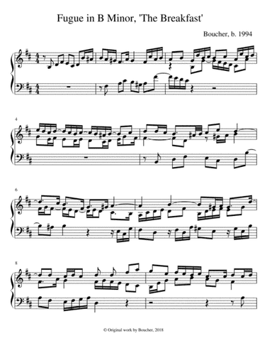Fugue in H Minor, 'The Breakfast'