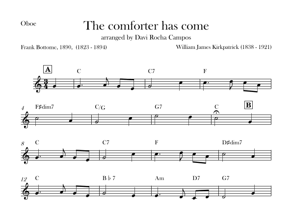The comforter has come (arr. Davi Rocha Campos)