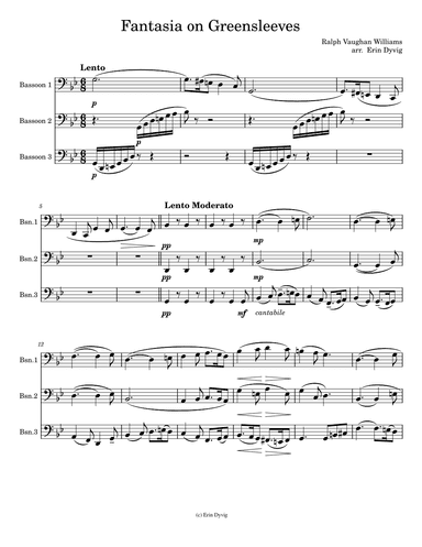 Fantasia on Greensleeves (arr. Erin Dyvig)