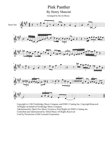 The Pink Panther from THE PINK PANTHER (arr. Kevin Busse)