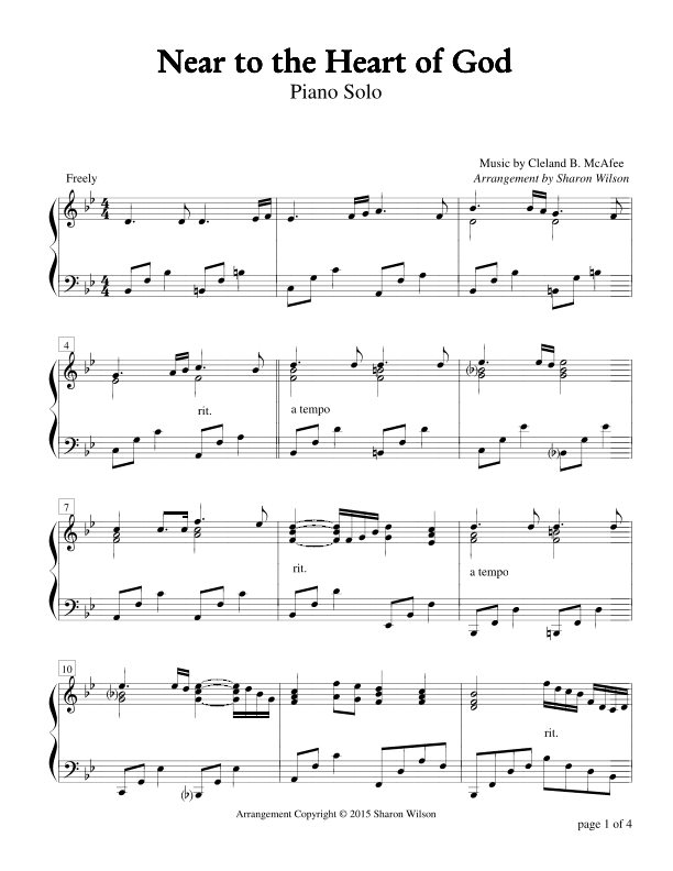 Near to the Heart of God (arr. Sharon Wilson)
