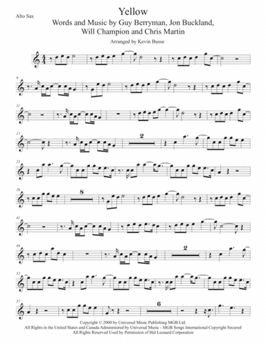 Yellow (arr. Kevin Busse)