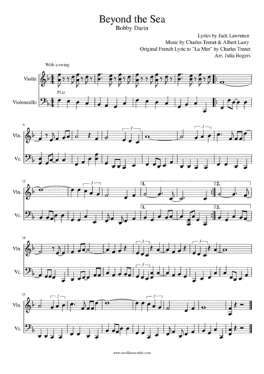 Beyond The Sea (arr. Julia Rogers)