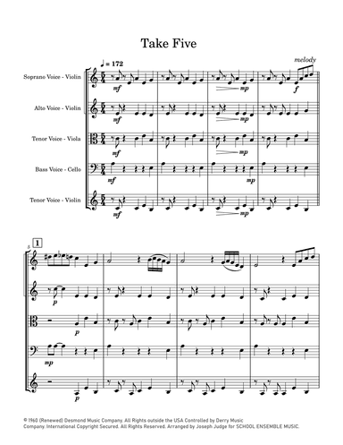 Take Five (arr. Joseph Judge)