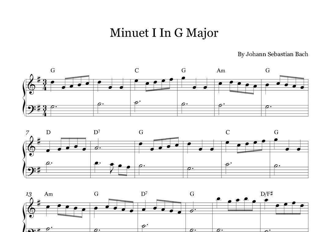 Minuet I In G Major (arr. Fernanda Moura)