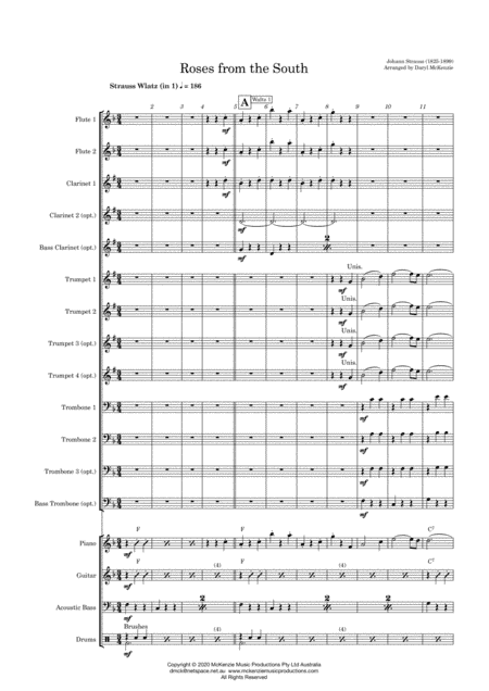Roses From the South - Strauss Waltz Medley for Big Band (woodwinds) (arr. Daryl McKenzie)