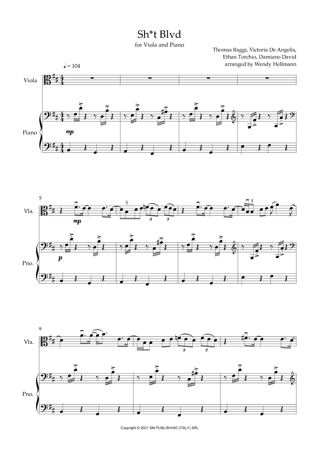 Sh*t Blvd (arr. Wendy Hellmann)