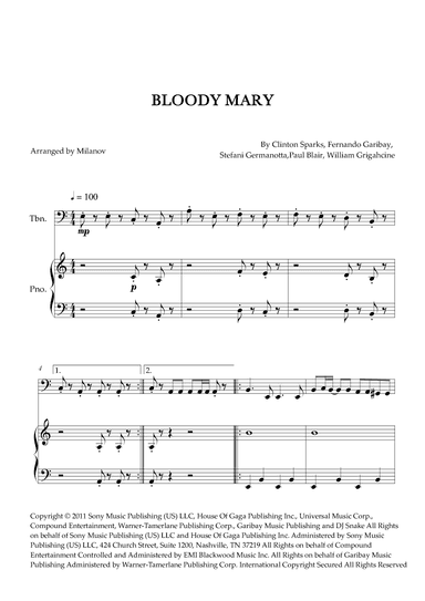 Bloody Mary (arr. Milanov)
