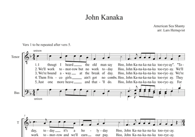 John Kanaka (arr. Lars Hernqvist)