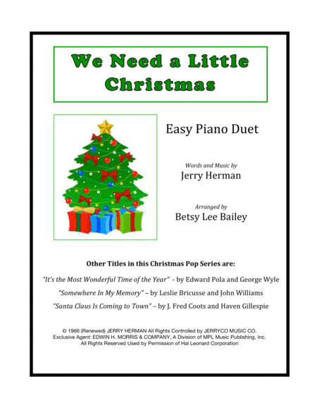 We Need A Little Christmas (arr. Betsy Lee Bailey)