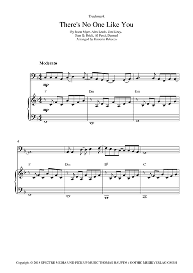 There's No One Like You (arr. Kaiserin Rebecca)