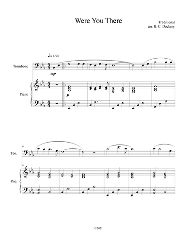 Were You There (Trombone Solo with Piano Accompaniment) (arr. B. C. Dockery)