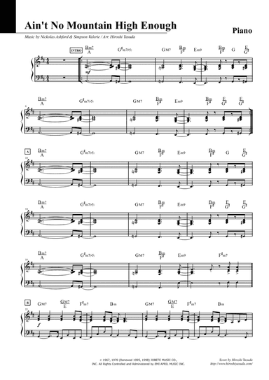 Ain't No Mountain High Enough (arr. Hiroshi Yasuda)