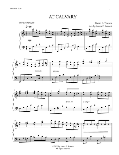 At Calvary (arr. James F. Sennett)