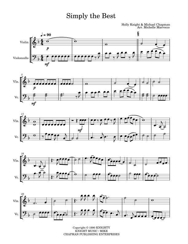 The Best (arr. Michelle Marrocco)