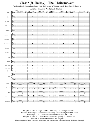 Closer (arr. Aunun Aldebaran Kolbiantri)