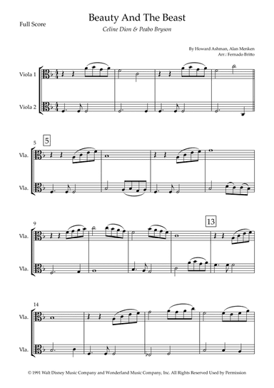 Beauty And The Beast (arr. Fernando Britto)